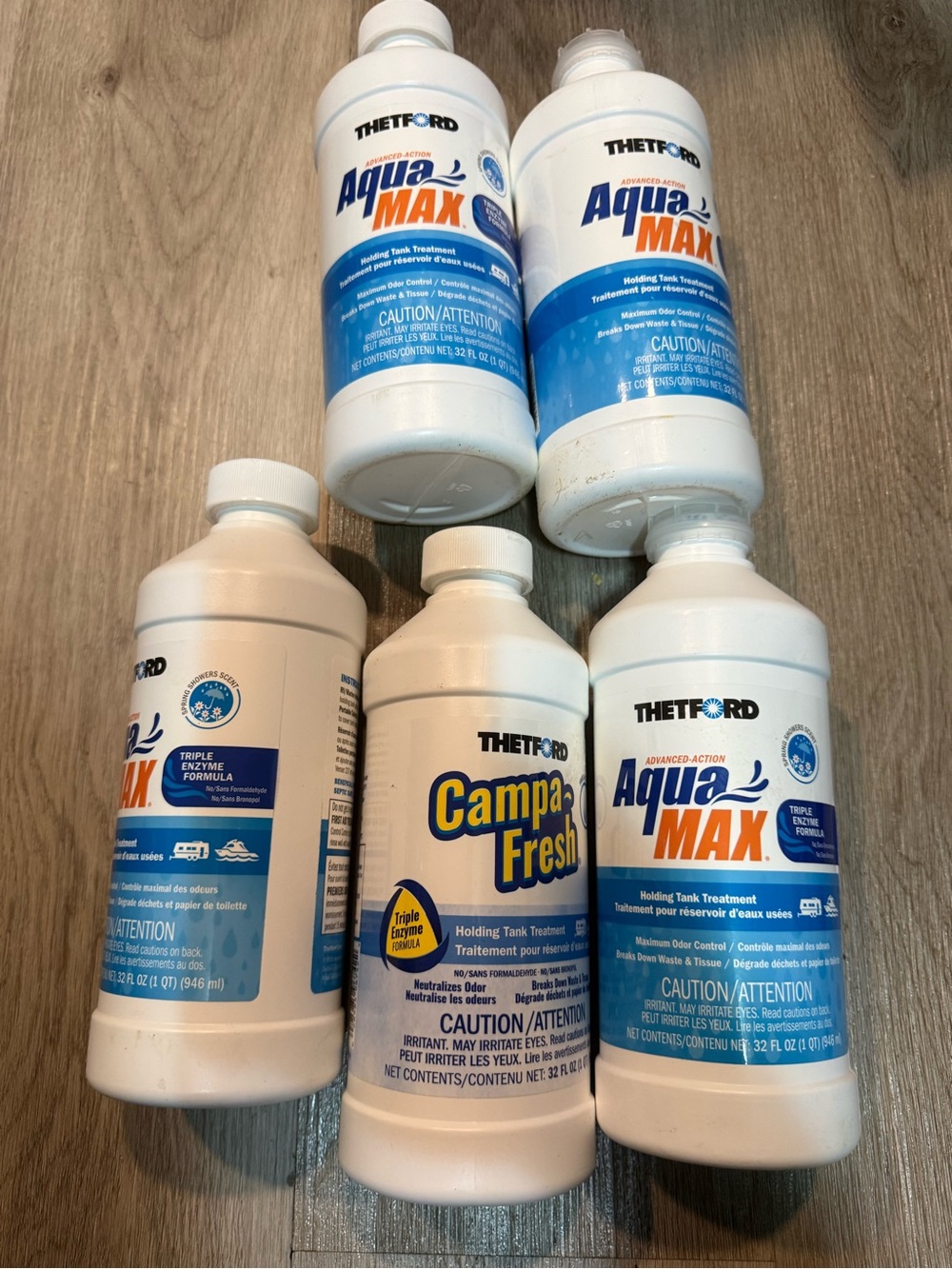 Aqua-Max & Campa-Fresh Holding Tank Treatment - Lots of 5 /White